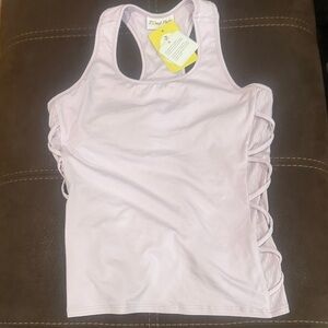 JoyLab Lavender Crop Top with Side Accents